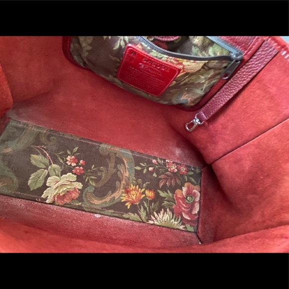 ❤️SOLD❤️Vintage Brighton Red Croc Embossed Handbag - Picture 10 of 12